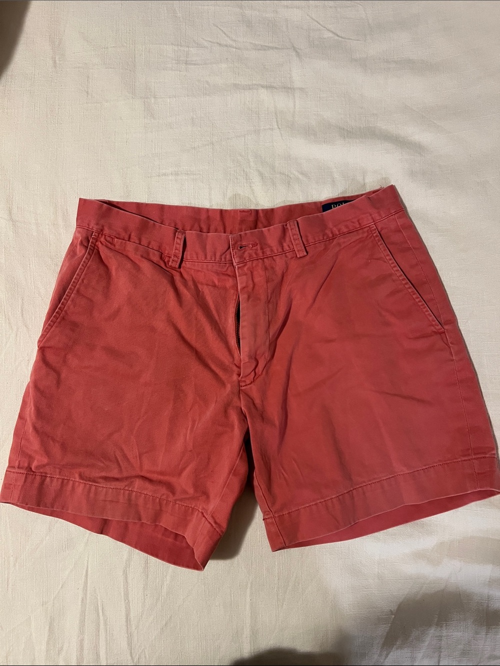 Ralph Lauren Red Flat-Front Shorts